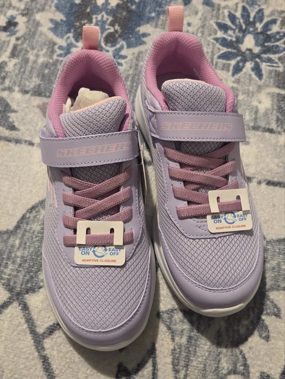 Skechers Girls' Lilac Adaptive Closure Sneakers